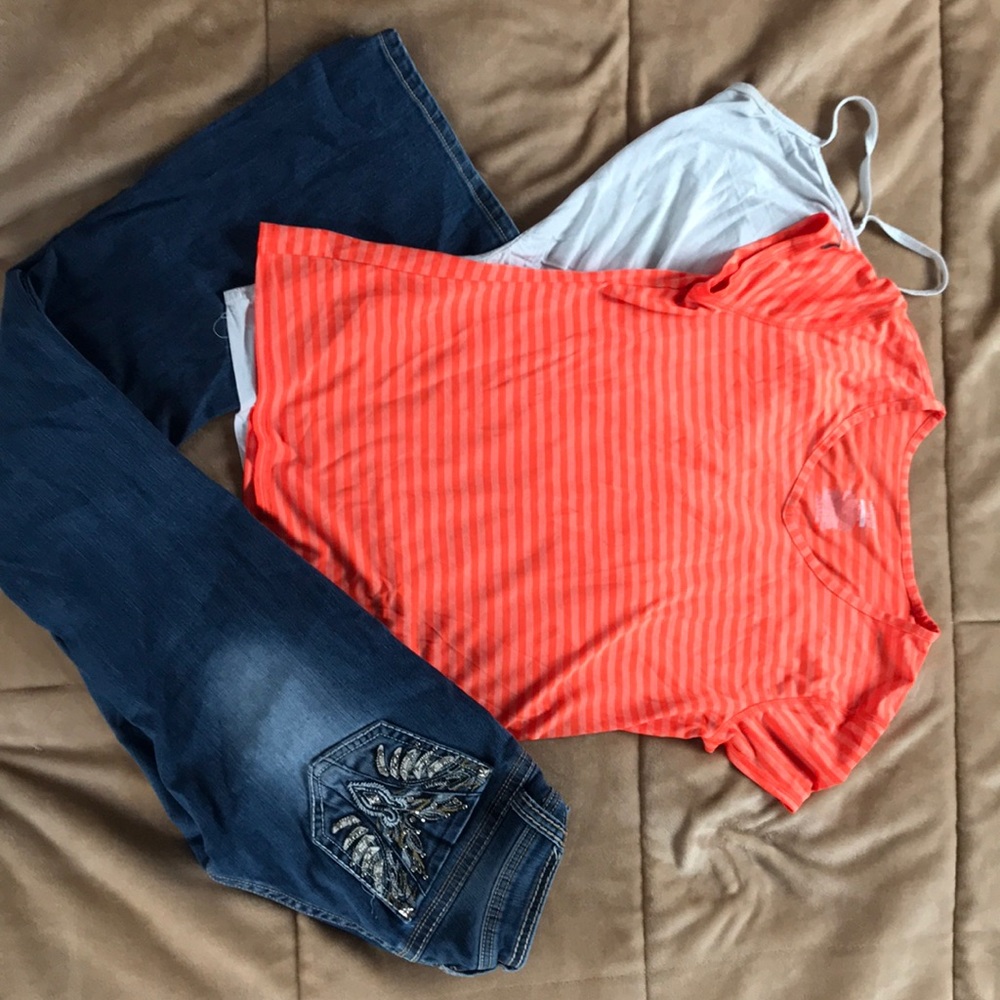 Danskin orange shirt
